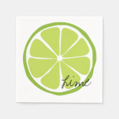 Serviette En Papier Papier Citrus Lime d'été Napkin (Devant)