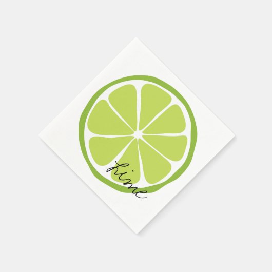 Serviette En Papier Papier Citrus Lime d'été Napkin (Coin)