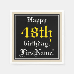 Serviette En Papier Papier classique 48e anniversaire serviettes