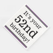 Serviette En Papier Papier classique 52e anniversaire serviettes (Coin)