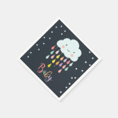 Serviette En Papier Papier Cloud Napkin Baby sprinkle Raindrops Douche (Coin)
