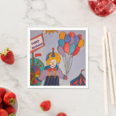 Serviette En Papier Papier clown d'anniversaire Napkin (En situation)