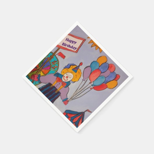 Serviette En Papier Papier clown d'anniversaire Napkin (Coin)