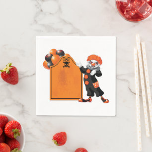Serviette En Papier Papier Clown effrayant serviettes