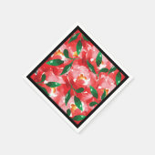 Serviette En Papier Papier Cocktail aux Roses Rouges (Coin)