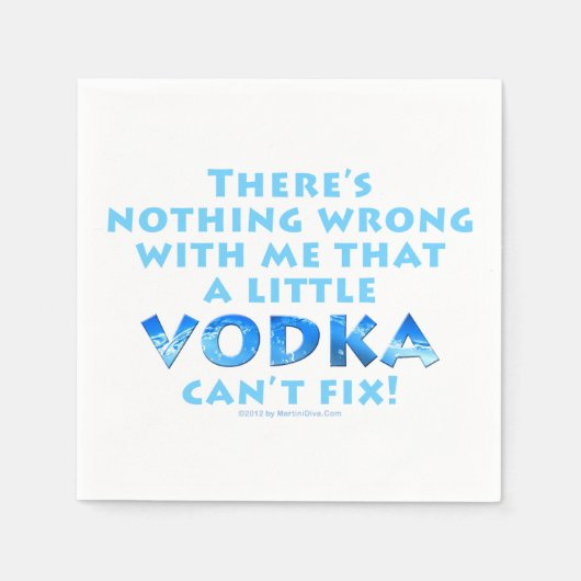 SERVIETTE EN PAPIER PAPIER COCKTAIL NAPKINS - HUMOUR VODKA (Devant)