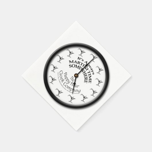 SERVIETTE EN PAPIER PAPIER COCKTAIL NAPKINS - TOUJOURS LE TEMPS MARTIN (Coin)