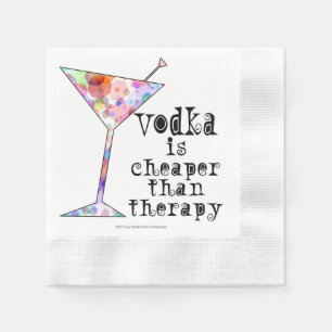 SERVIETTE EN PAPIER PAPIER COCKTAIL NAPKINS, VODKA MOINS CHER QUE LA T