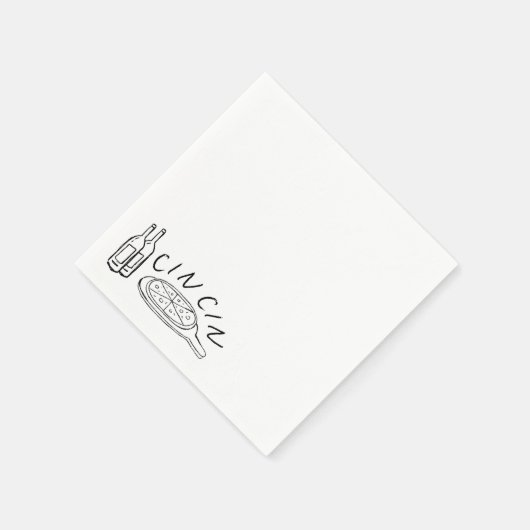 Serviette En Papier Papier, Cocktail Standard - Cin Cin (Coin)