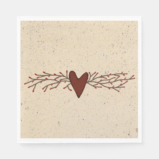 Serviette En Papier Papier Coeur Pip Berry (Devant)