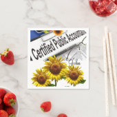 Serviette En Papier Papier comptable tournesol Napkins (En situation)