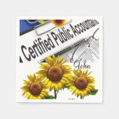 Serviette En Papier Papier comptable tournesol Napkins (Devant)