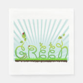 Serviette En Papier Papier Concept Vert (Devant)