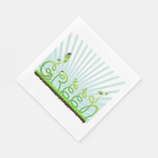Serviette En Papier Papier Concept Vert (Coin)