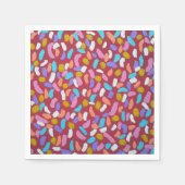 Serviette En Papier Papier Confetti Rouge (Devant)