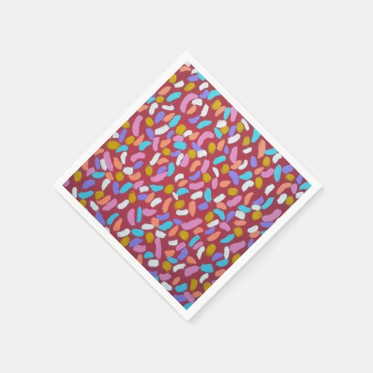 Serviette En Papier Papier Confetti Rouge (Coin)