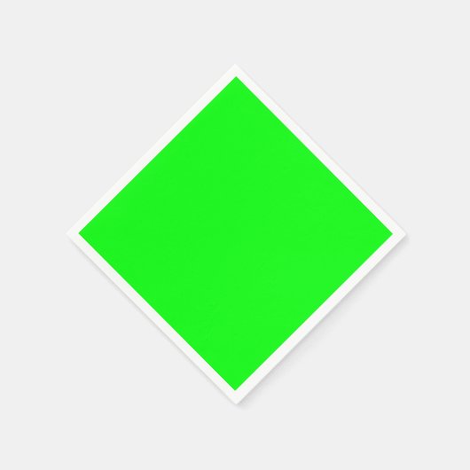 Serviette En Papier Papier cool brillant vert néon moderne (Coin)