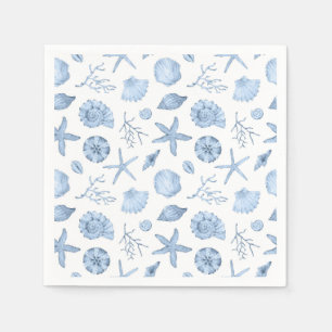Serviette En Papier Papier Coquillages Bord de Mer