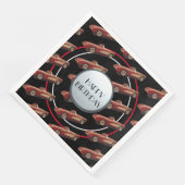 Serviette En Papier Papier Corvette Rouge (Coin)