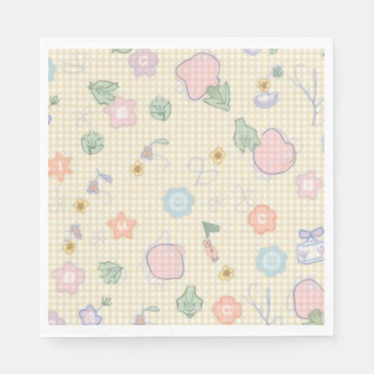 Serviette En Papier Papier coudre Flower (Modifier) (Devant)