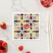 Serviette En Papier papier couette grand-mère rose (En situation)