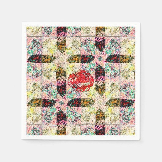 Serviette En Papier papier couette grand-mère rose (Devant)