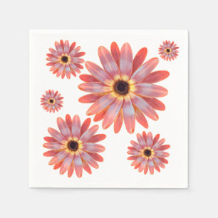 Serviette En Papier Papier couleur Gerbera Daisy Napkin