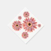 Serviette En Papier Papier couleur Gerbera Daisy Napkin (Coin)