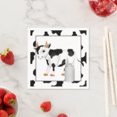 Serviette En Papier Papier Country Cow Party (En situation)