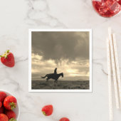 Serviette En Papier Papier cowboy occidental Napkin (En situation)