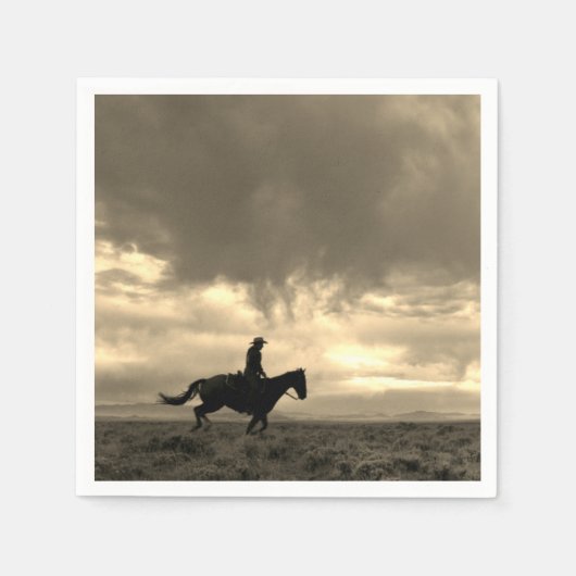 Serviette En Papier Papier cowboy occidental Napkin (Devant)