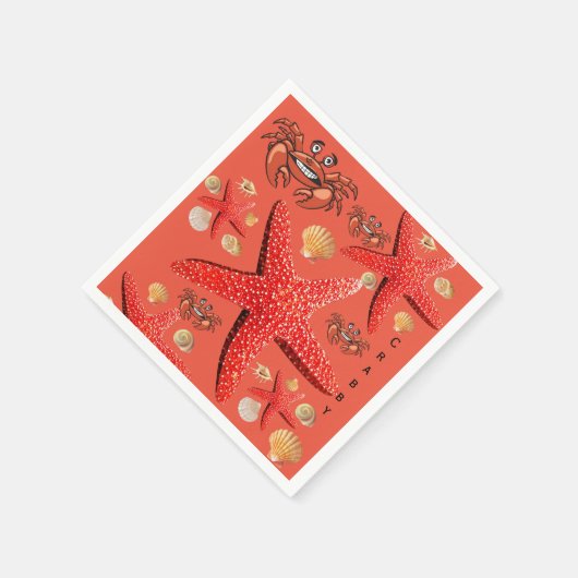 Serviette En Papier Papier, Crabe, Amidon (Coin)