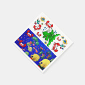 Serviette En Papier Papier, Crabe de poisson Océan (Coin)