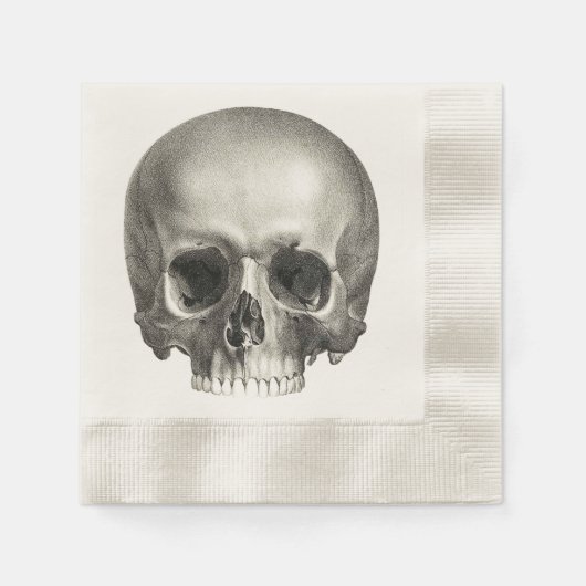 Serviette En Papier Papier crâne (Devant)