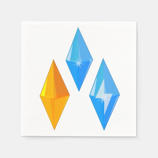 Serviette En Papier Papier Crystal Gems (Devant)