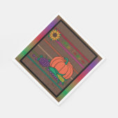 Serviette En Papier Papier d'action de grâce (Coin)