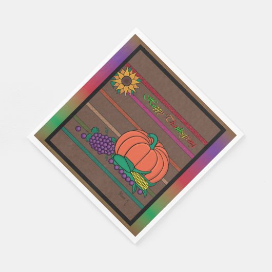 Serviette En Papier Papier d'action de grâce (Coin)