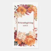 Serviette En Papier Papier d'action florale Bourgogne moderne Napkin (Devant)