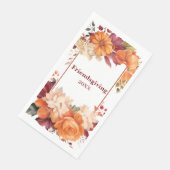 Serviette En Papier Papier d'action florale Bourgogne moderne Napkin (Coin)
