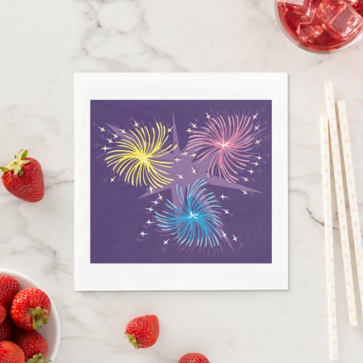 Serviette En Papier Papier d'affichage Fireworks (En situation)