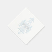 Serviette En Papier Papier Damas bleu subtil (Coin)