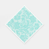 Serviette En Papier Papier damassé sarcelle (Coin)