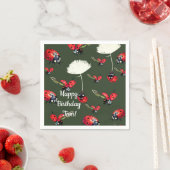 Serviette En Papier Papier d'anniversaire adorable Ladybugs (En situation)