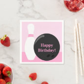 Serviette En Papier Papier d'anniversaire de Bowling Girl (En situation)
