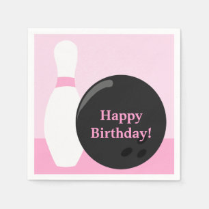 Serviette En Papier Papier d'anniversaire de Bowling Girl