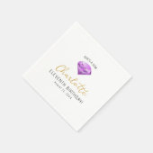 Serviette En Papier Papier d'Anniversaire De Diamant Violet (Coin)