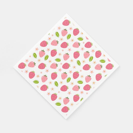 Serviette En Papier Papier d'anniversaire de fraise Napkin (Coin)