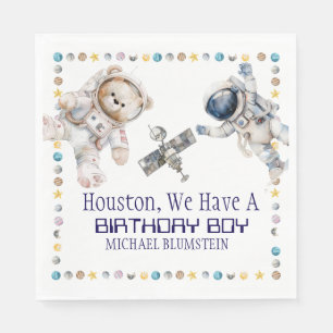 Serviette En Papier Papier d'anniversaire de l'espace extra-atmosphéri