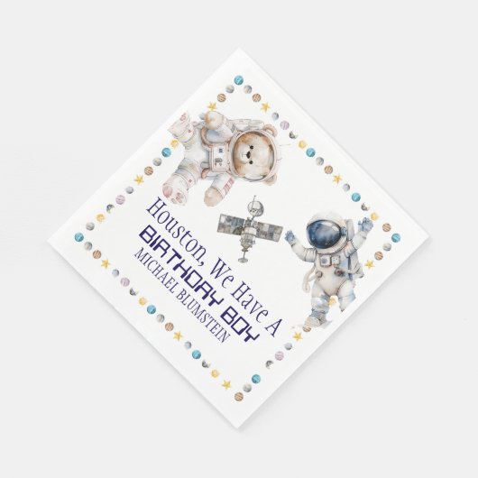 Serviette En Papier Papier d'anniversaire de l'espace extra-atmosphéri (Coin)