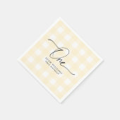 Serviette En Papier Papier d'anniversaire En vichy jaune Napkin (Coin)